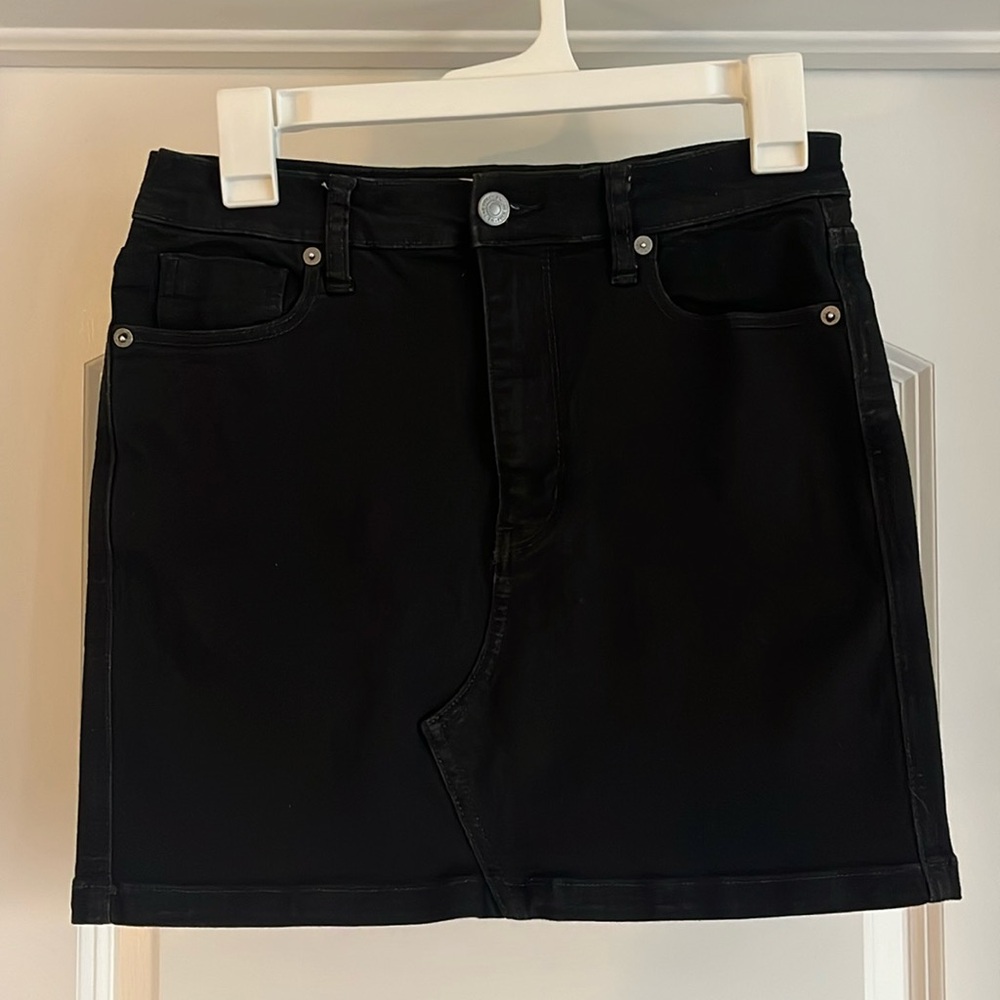 Black Jean free people skirt